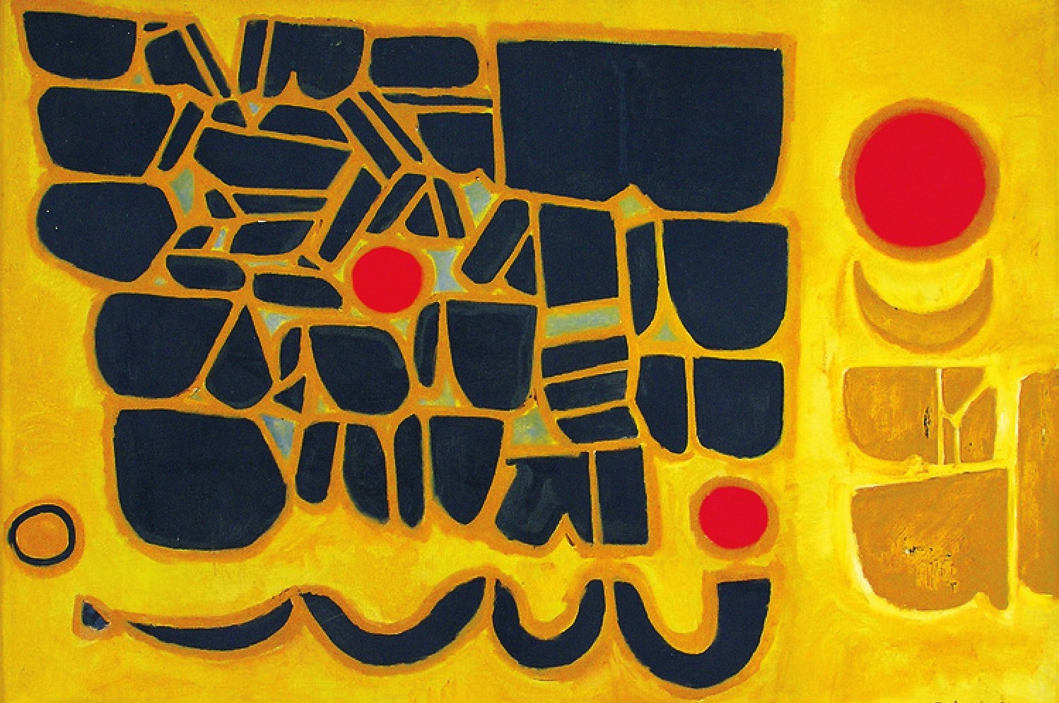 Ruimtelijke dynamiek, schilderij van Fadjar Sidik