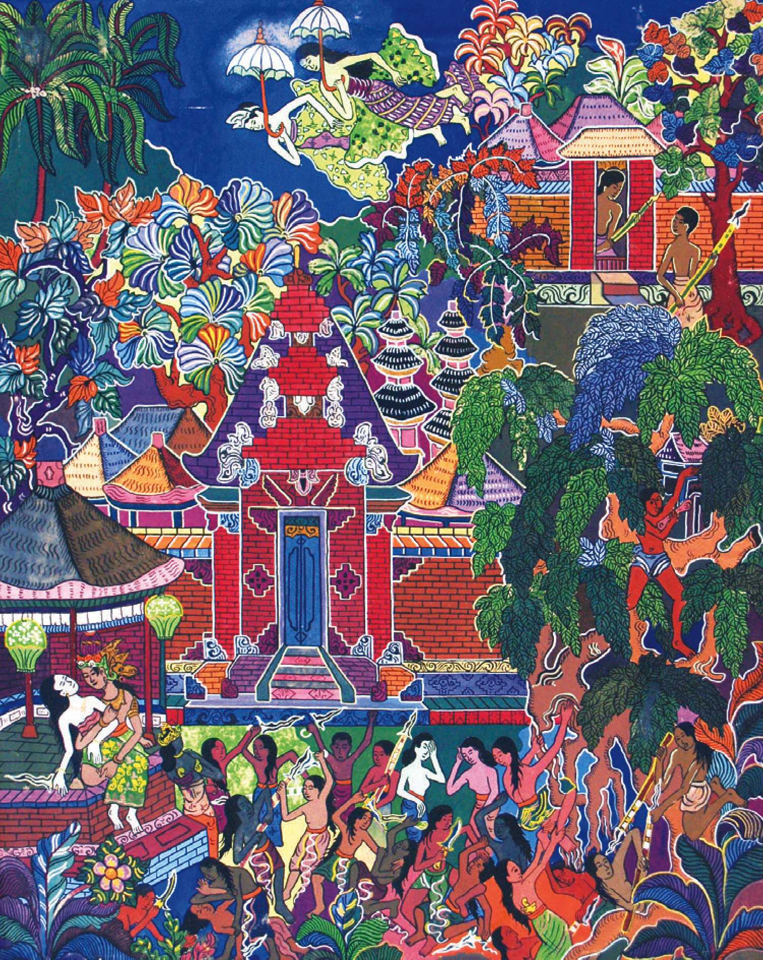De legende van Jayaprana, schilderij van I Ketut Soki