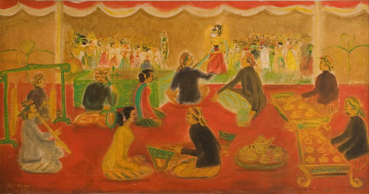 Wayang golek, schilderij van Otto Djaya