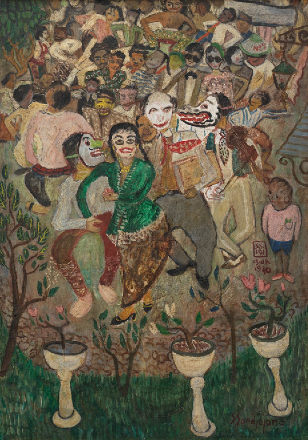 Tjap Go Meh, schilderij van S. Sudjojono