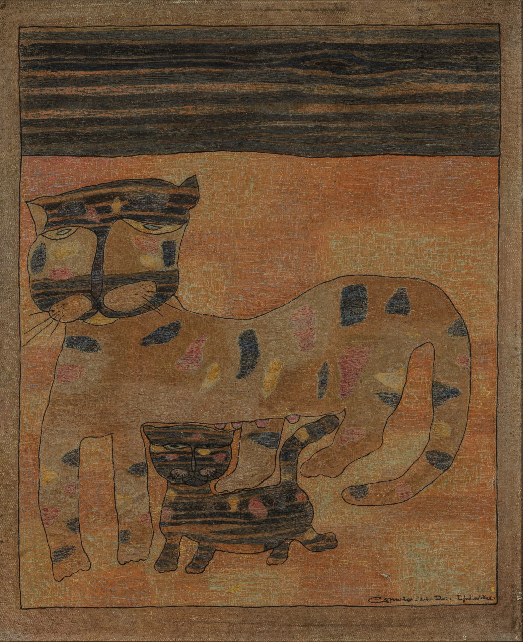 Kat, schilderij van Suparto