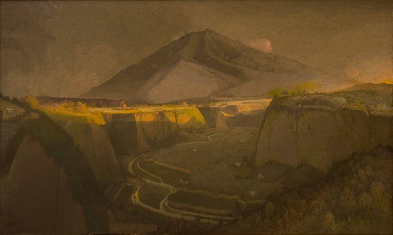 Canyon Valley, schilderij van Wakidi