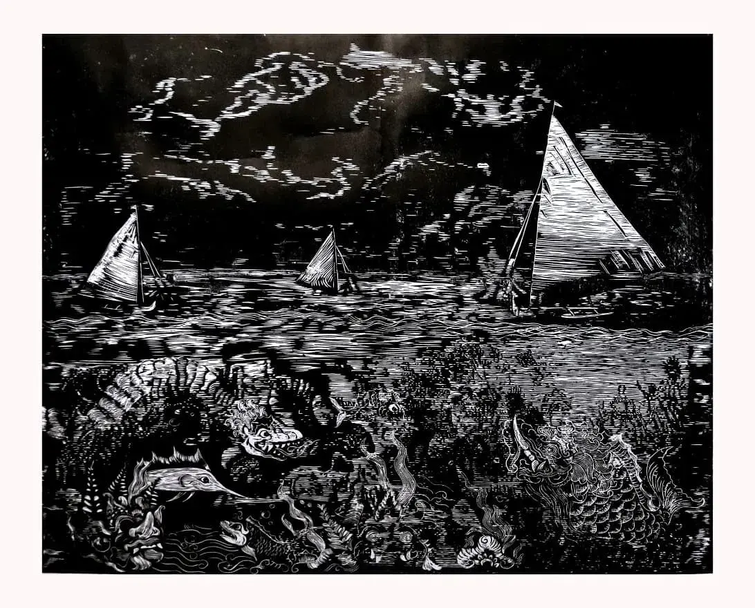 Sandeq Berlayar di Laut Bali #1